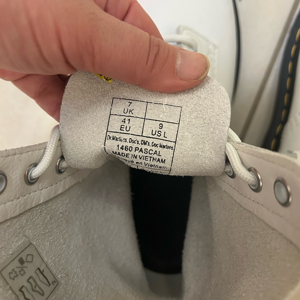 Dr. Martens White Combat Boots - Picture 6 of 7